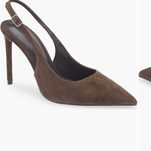 Tony Bianco Asti Slingback Pointed Toe Pump espresso suede, SIZE 7